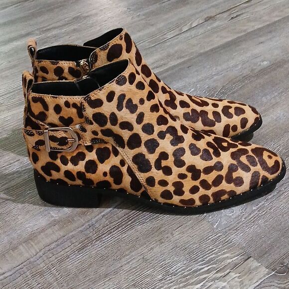 Steven‎ by Steve Madden Chavi-L Animal Leopard Print Calfhair Boots Sz 8 NEW - Picture 5 of 9